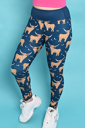 Navy Unicorn 33, Women's Activewear Leggings