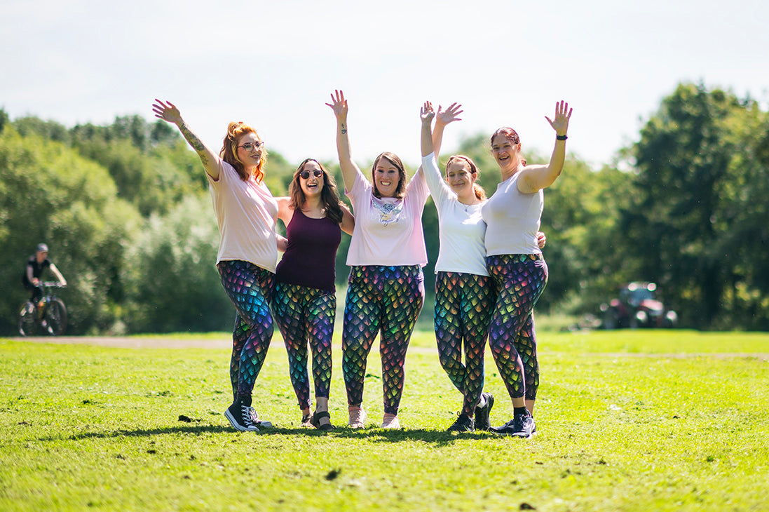 Rainbow Dragon Scales Women's Activewear Leggings