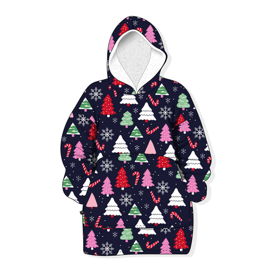 Candy Cane Forest Adult Huggable Hoodie