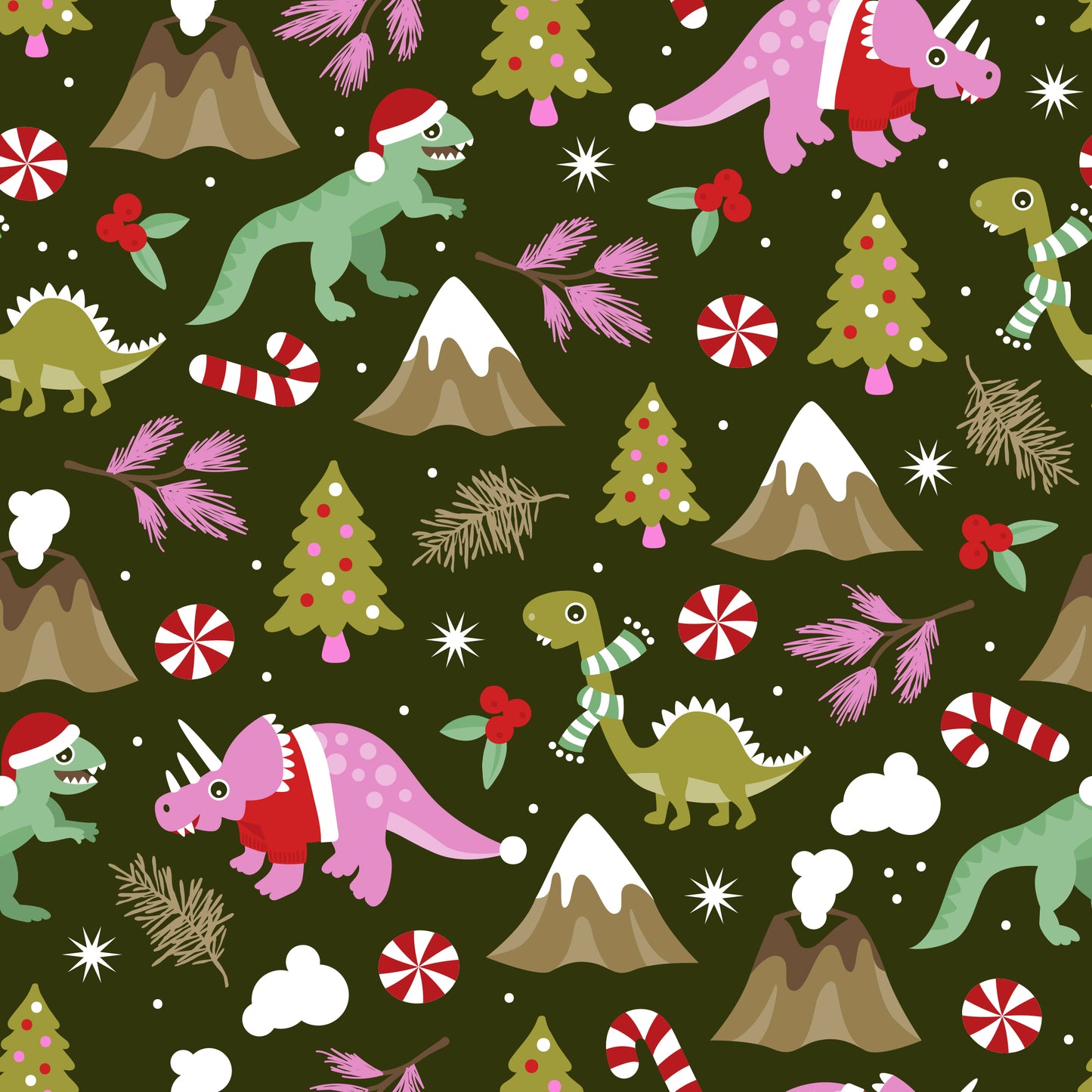 Holly Jolly Dino's Children's Active Leggings