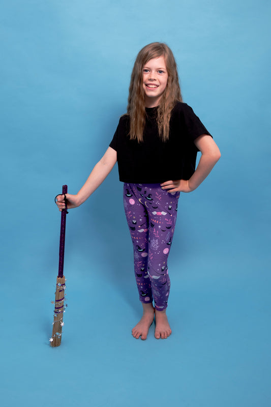 Spellbound (Purple) Children's Active Leggings