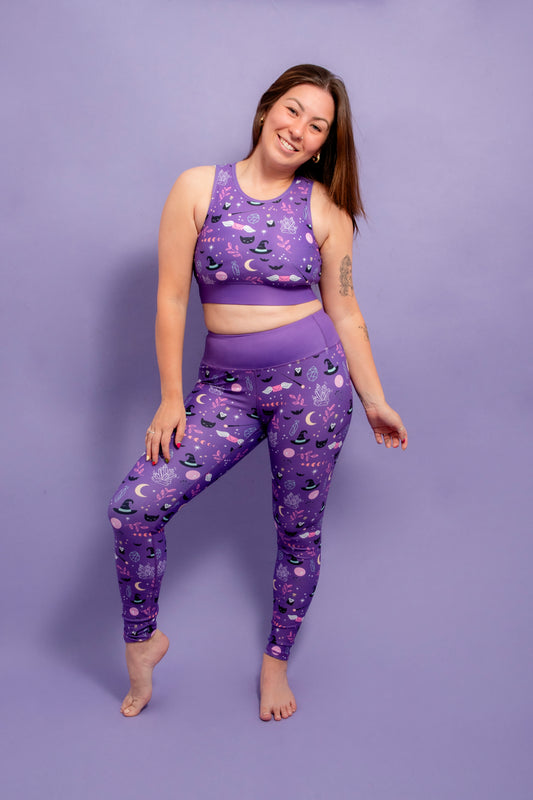 Spellbound (Purple) Women's Activewear Leggings