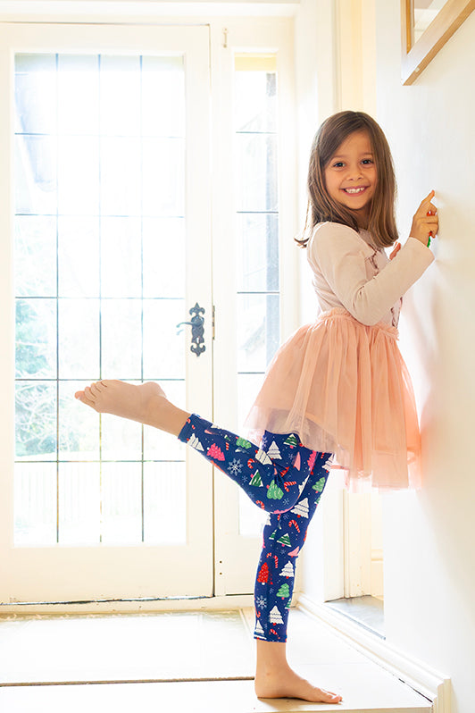 Candy Cane Forest Children's Active Leggings