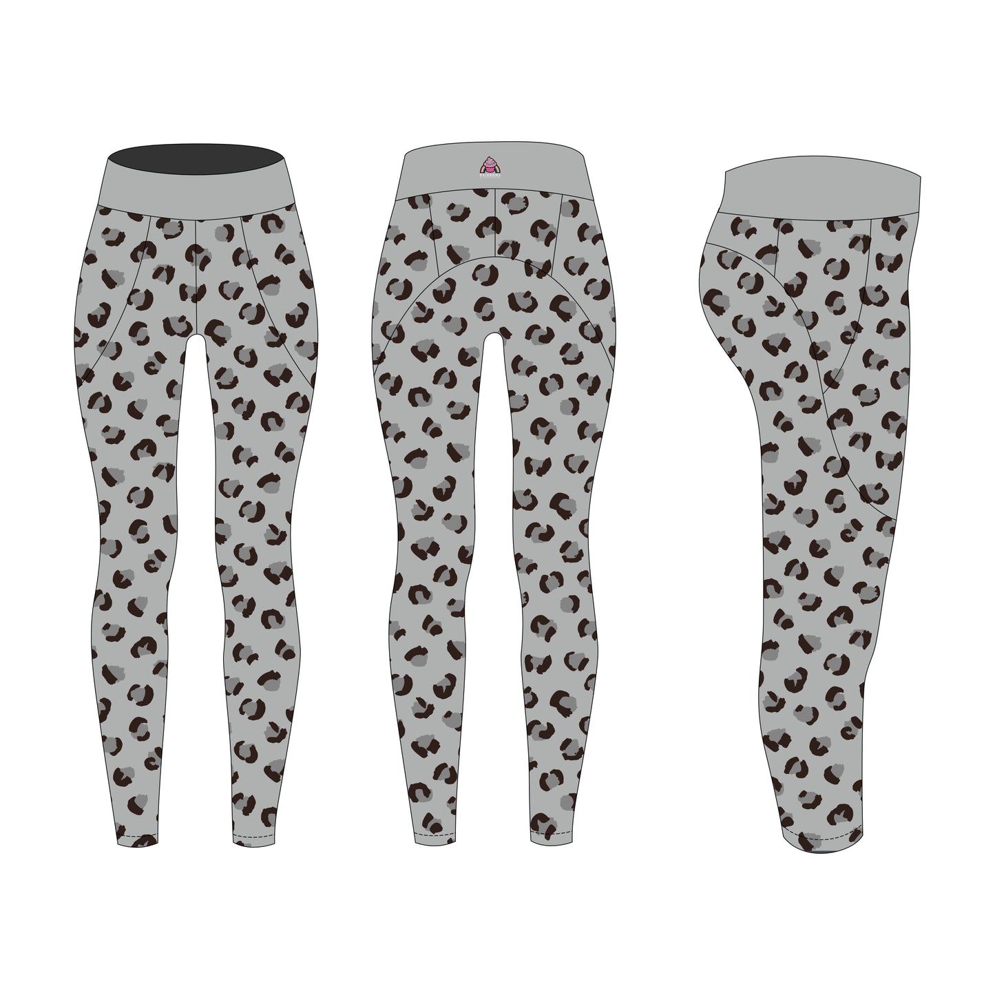 Grey Leopard Women's Activewear Leggings