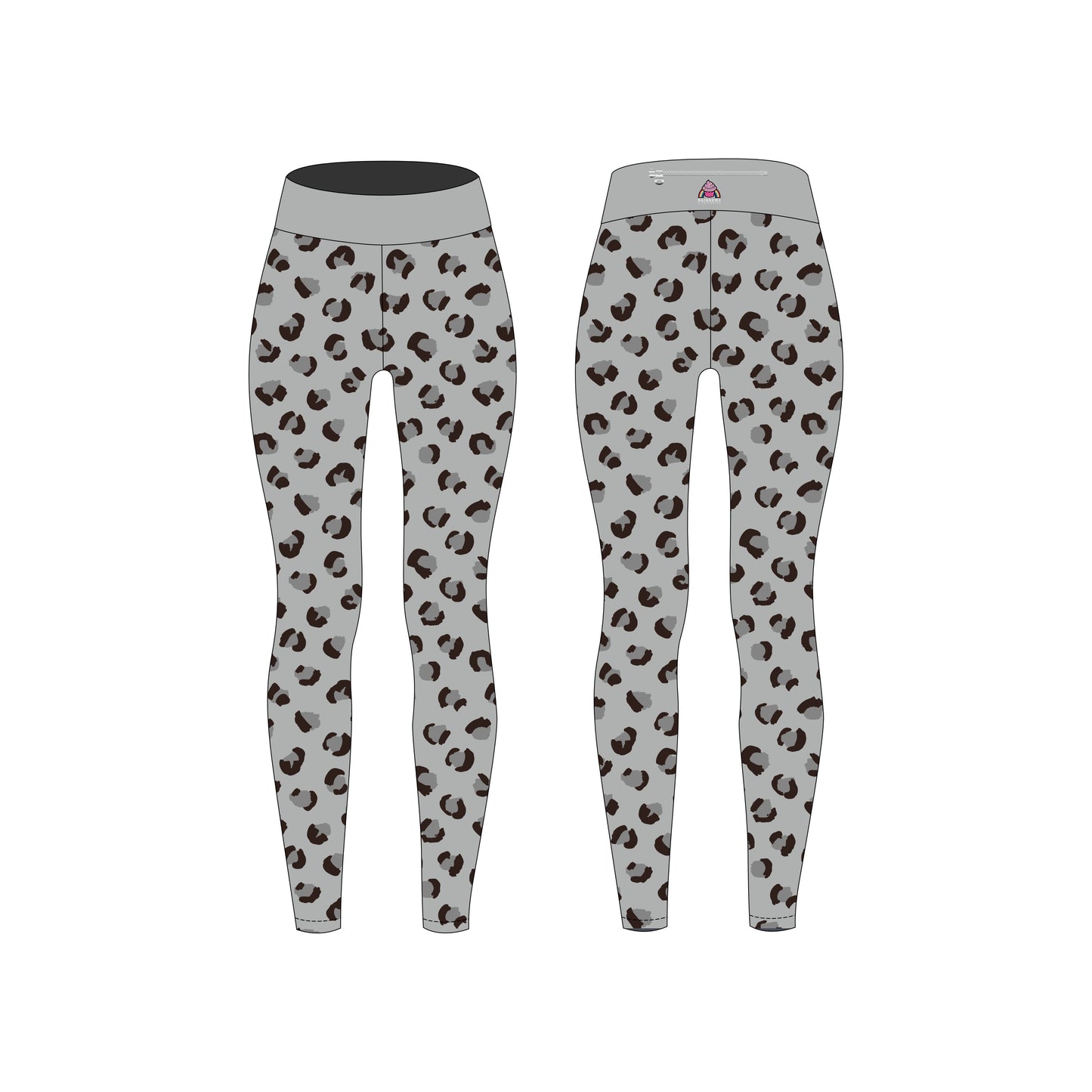 Grey Leopard Women's Activewear Leggings