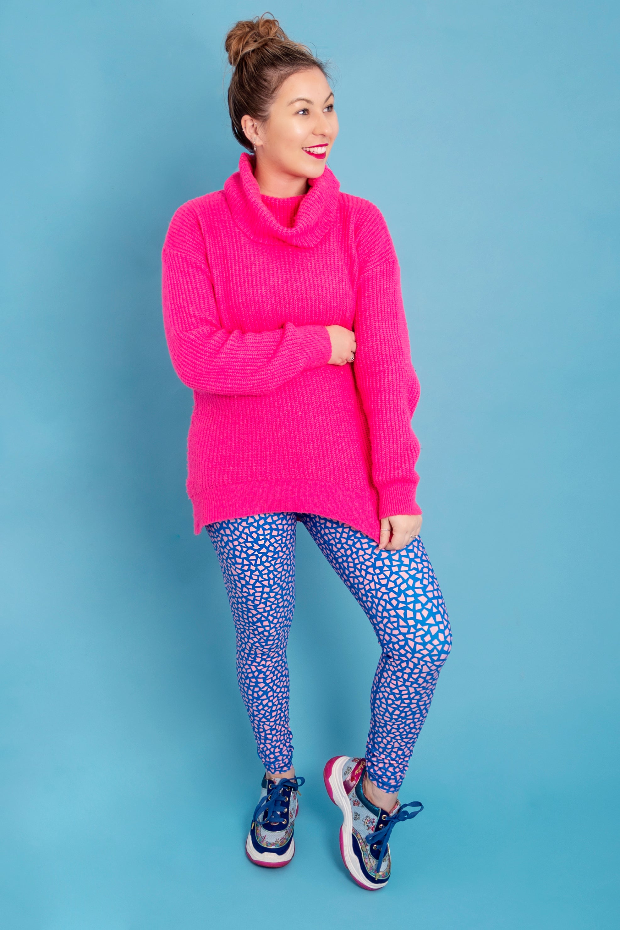 Pink and blue tights best sale