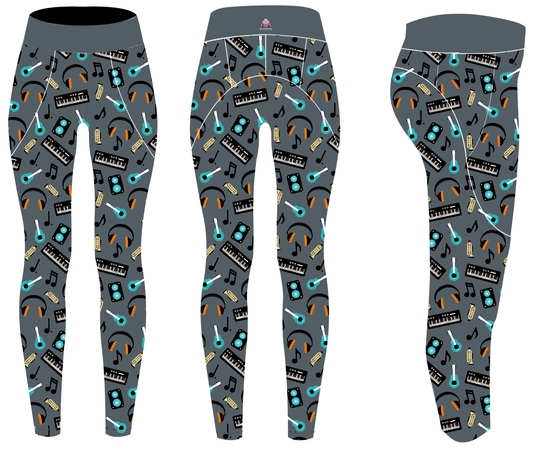 Music Women's Activewear Leggings - Tall 33" inside leg