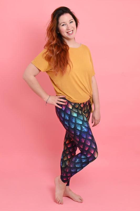 Coral Daisies Women's Activewear Leggings – Rainbows & Sprinkles