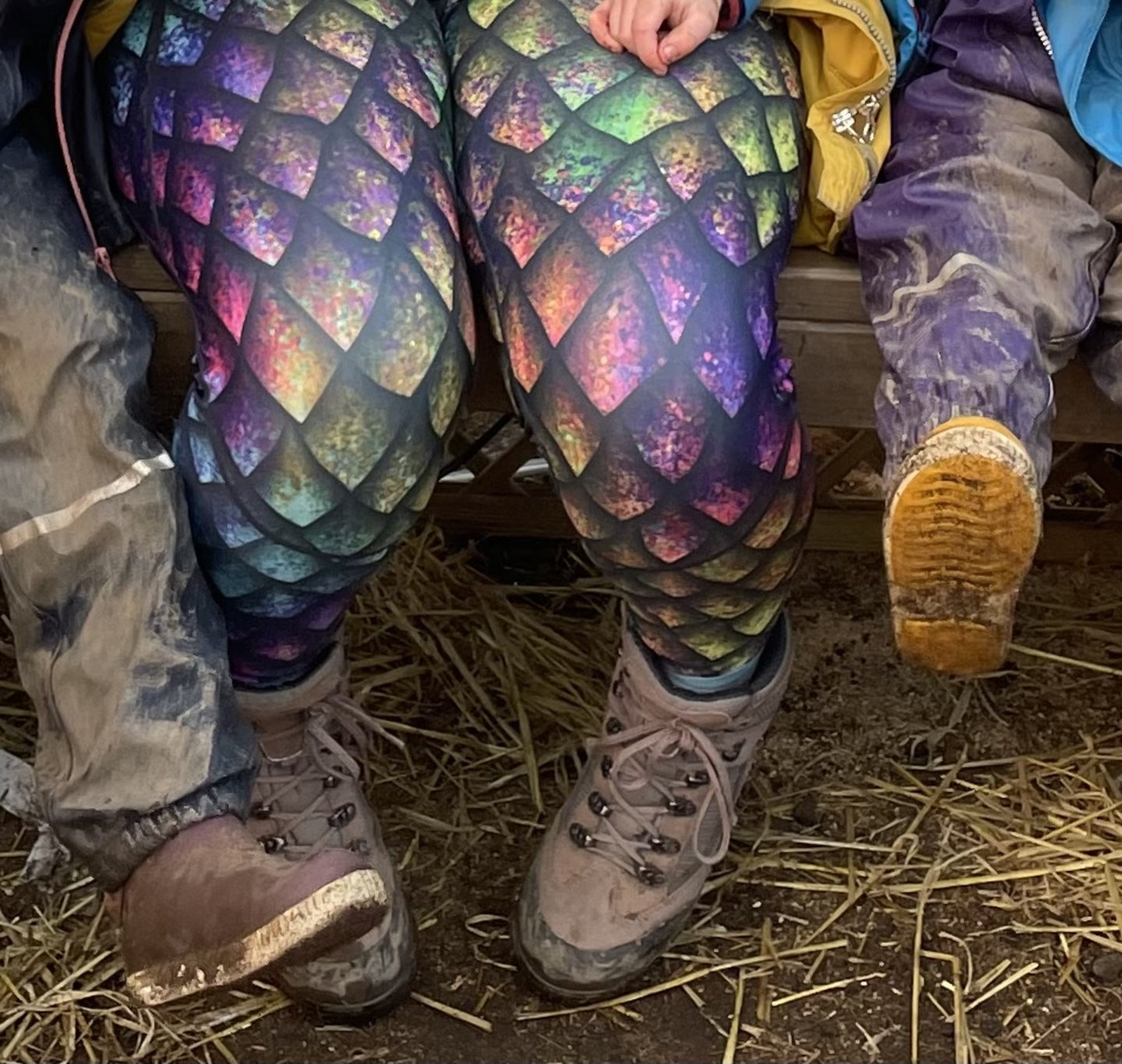 Rainbow mermaid leggings hotsell