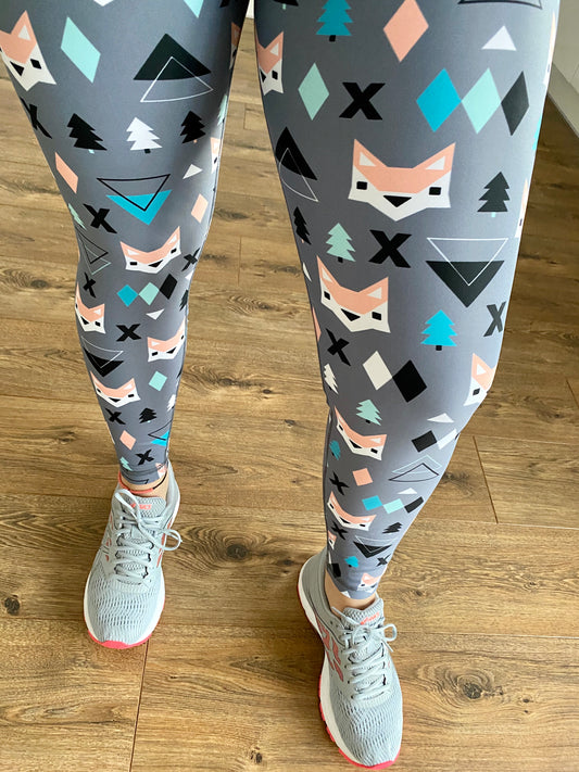 Geometric Shark Women’s Activewear Leggings - Tall 33” inside leg